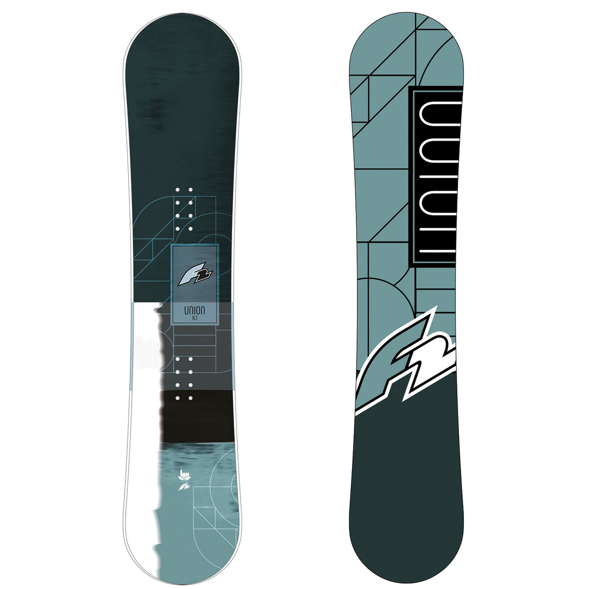 F2 Junior Snowboard Union Rookie Boy Freeride/Freestyle Größe wählbar Aqua 2025