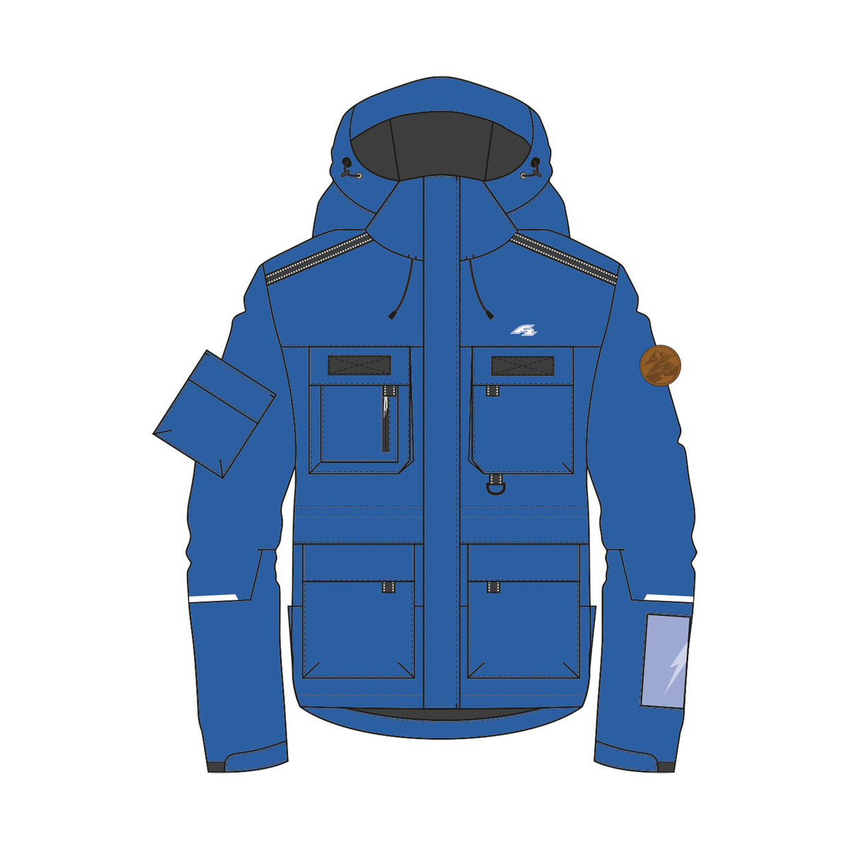 F2 Snowboard/Ski Jacket Blizzard 80g Lining XS-XXL select size Royal Blue